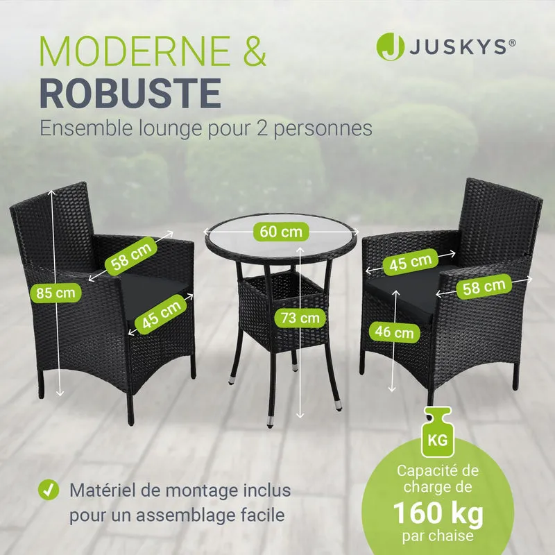 Polyrattan Balkon Set Bayamo