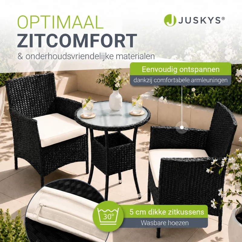 Polyrattan Balkon Set Bayamo