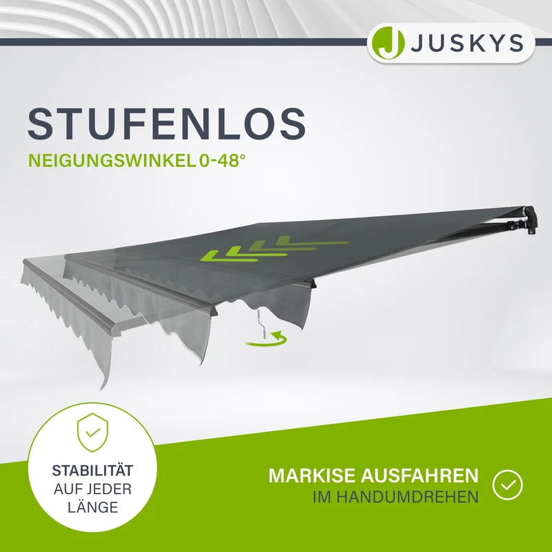 Gelenkarmmarkise mit Kurbel
