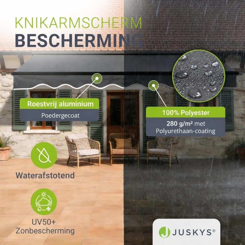 Gelenkarmmarkise mit Kurbel