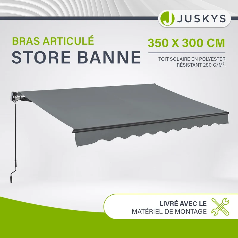 Gelenkarmmarkise mit Kurbel