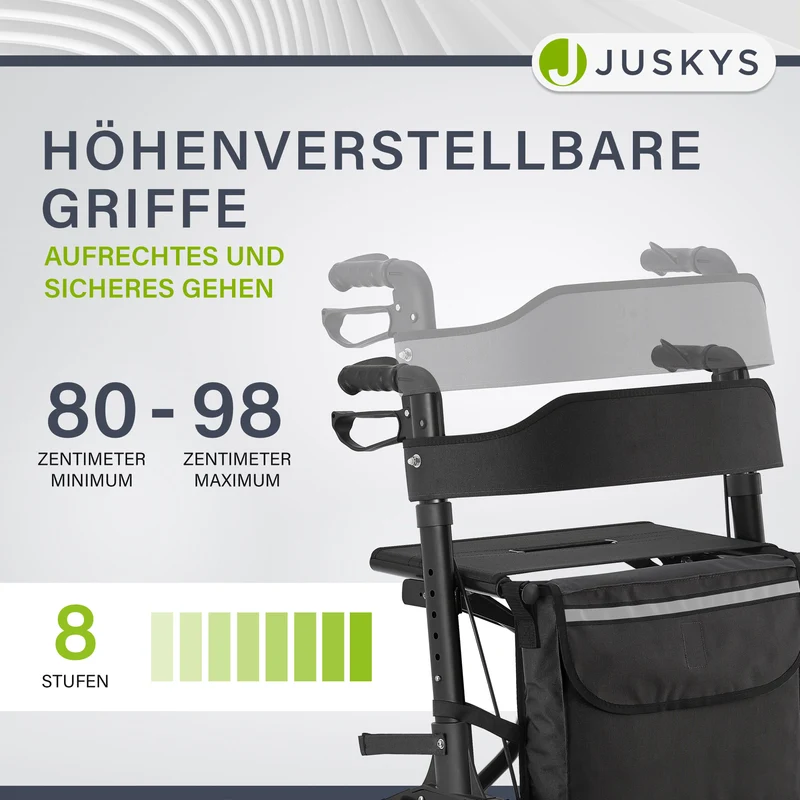 Aluminium Rollator Vital mit Sitz