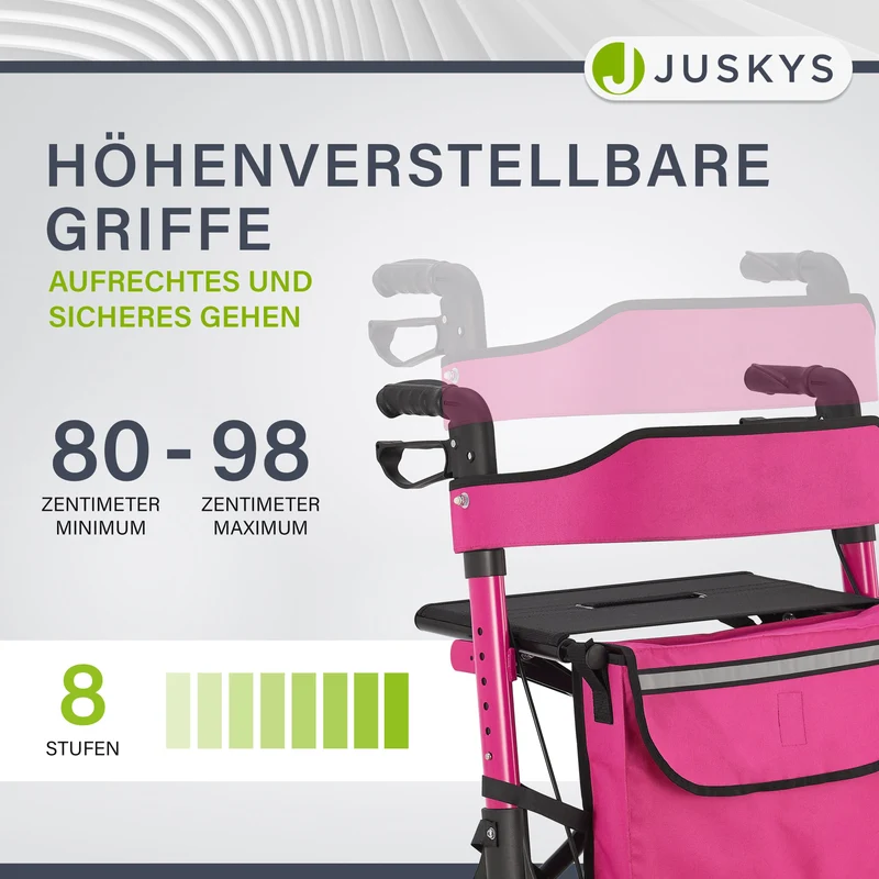 Aluminium Rollator Vital mit Sitz
