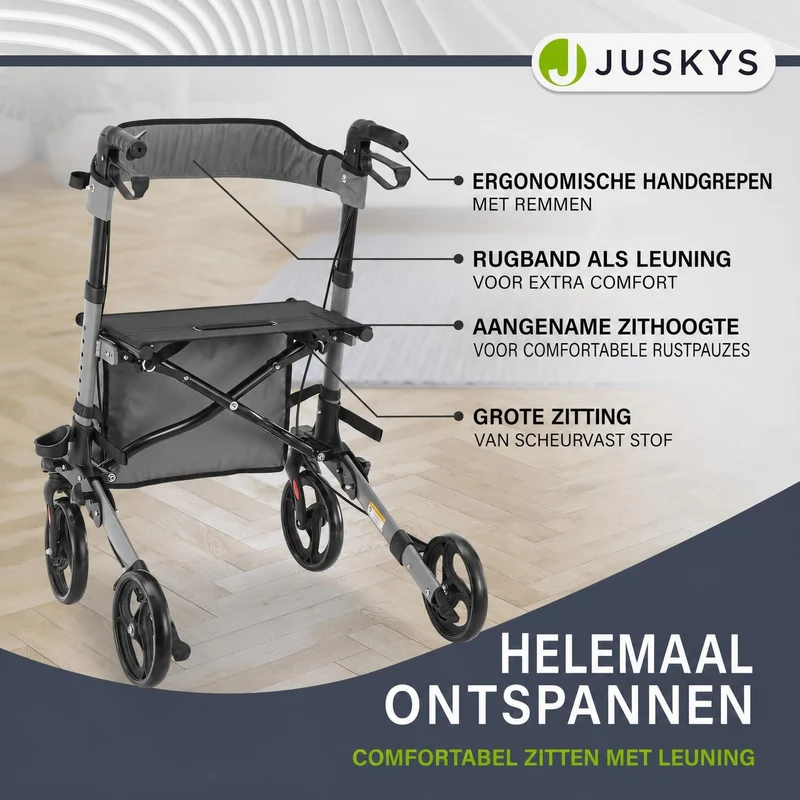 Aluminium Rollator Vital mit Sitz