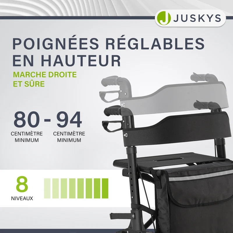 Aluminium Rollator Vital mit Sitz