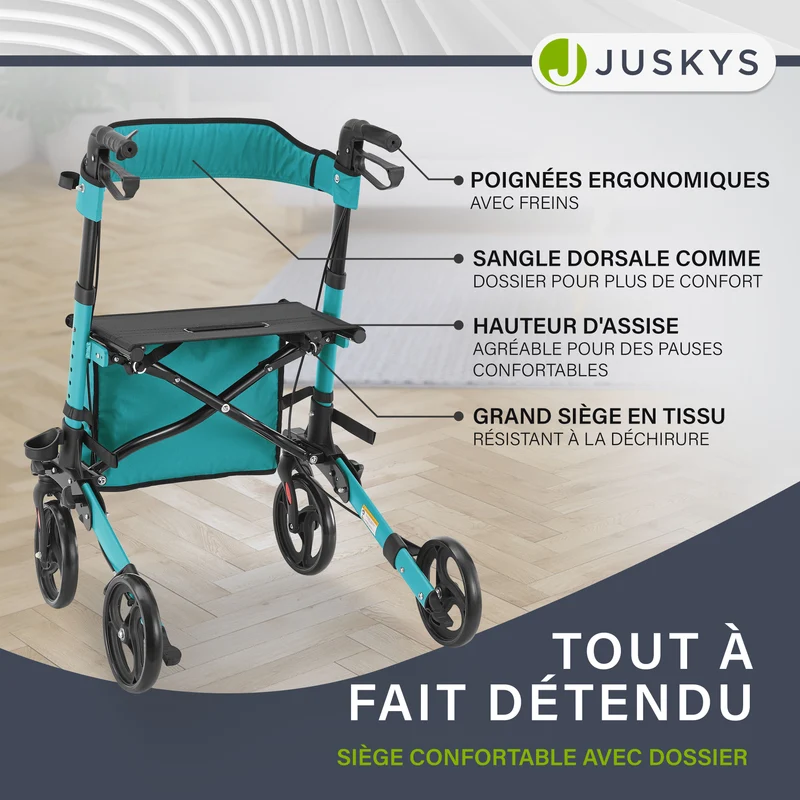 Aluminium Rollator Vital mit Sitz