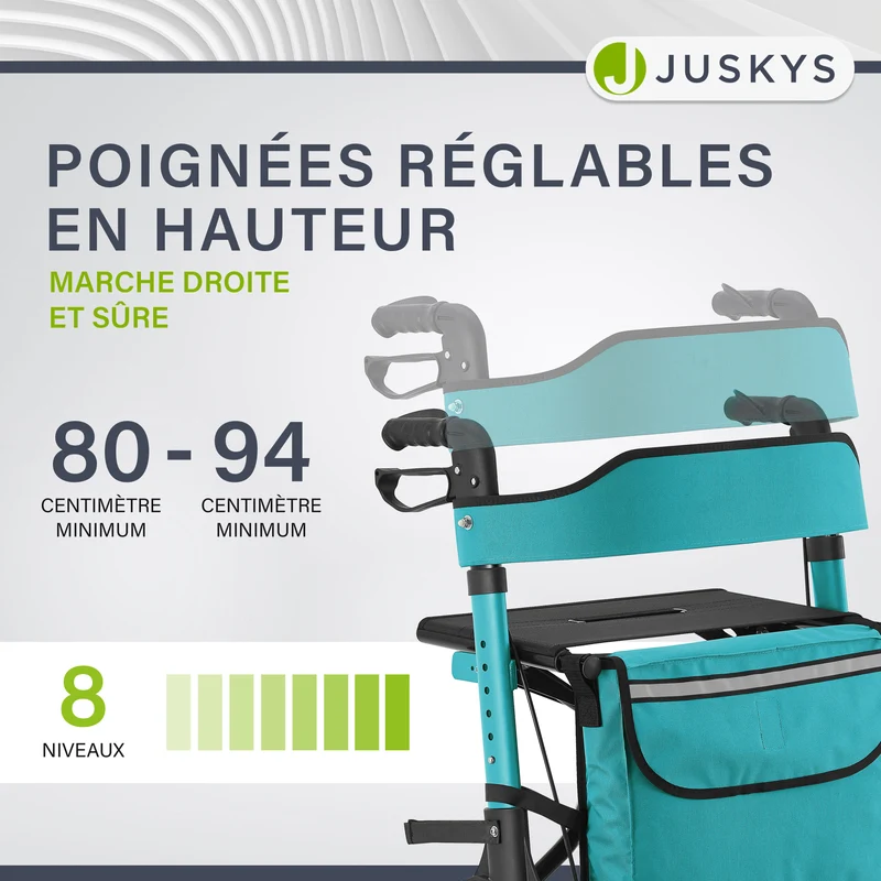 Aluminium Rollator Vital mit Sitz