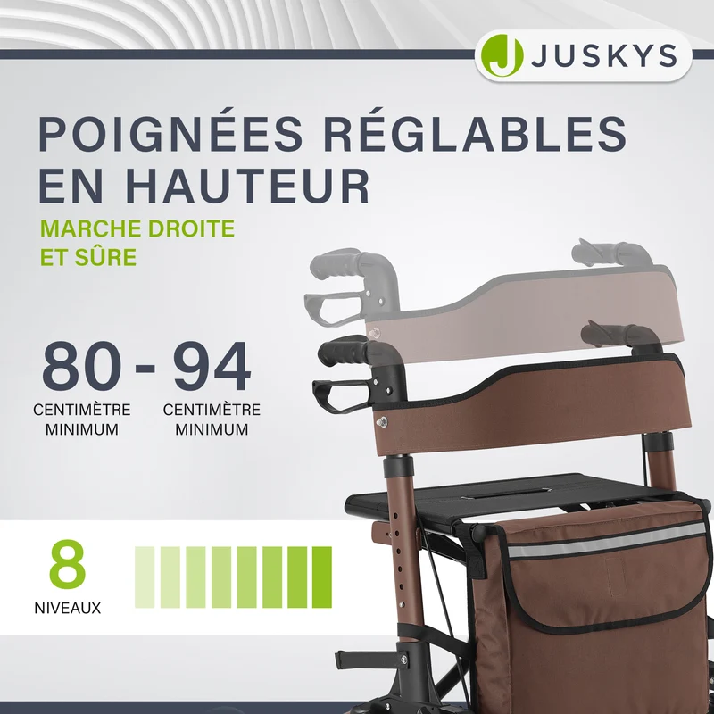 Aluminium Rollator Vital mit Sitz
