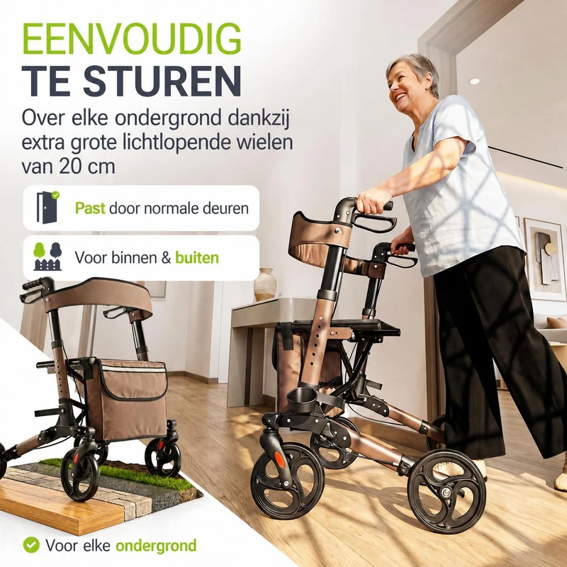 Aluminium Rollator Vital mit Sitz