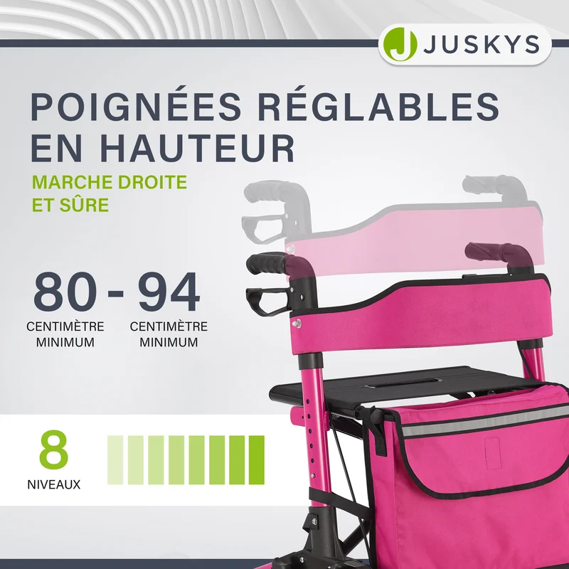Aluminium Rollator Vital mit Sitz