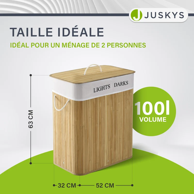 Bambus Wäschekorb Curly
