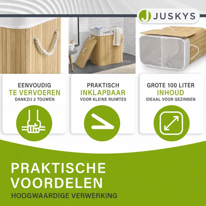 Bambus Wäschekorb Curly