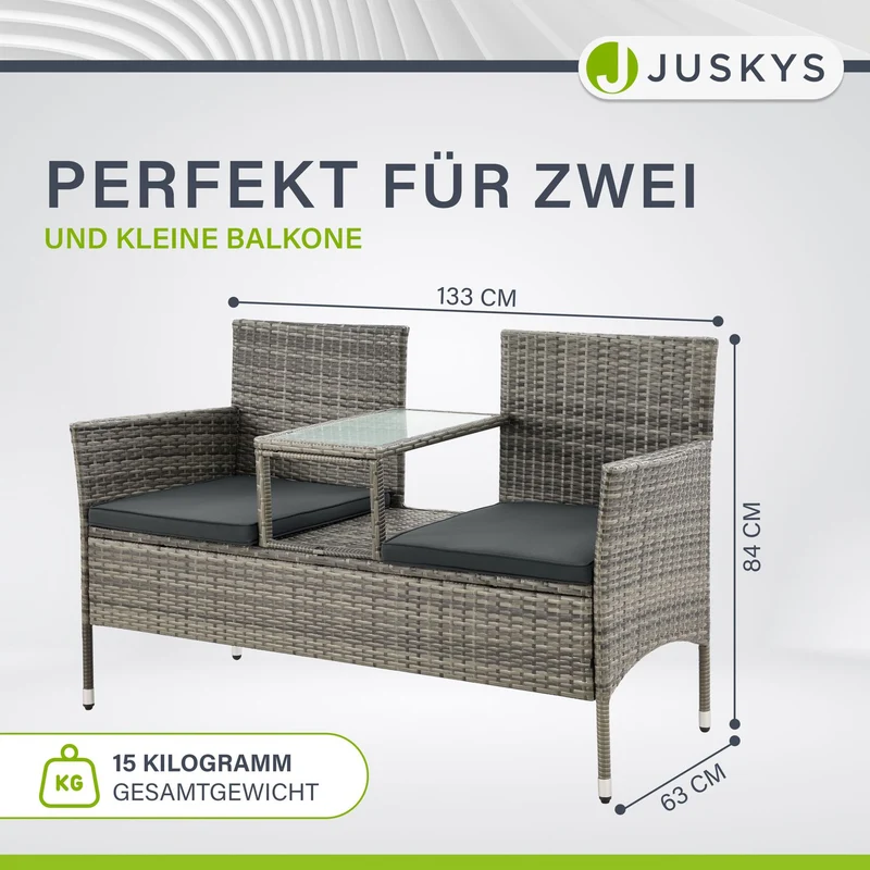 Polyrattan Sitzbank Monaco