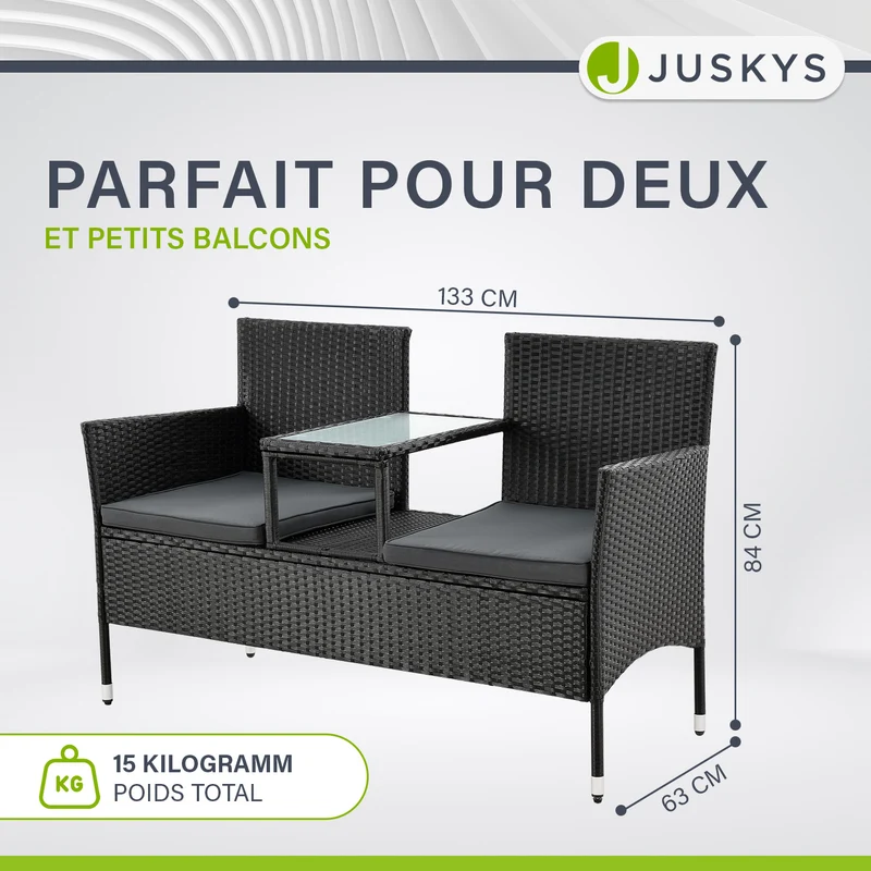 Polyrattan Sitzbank Monaco