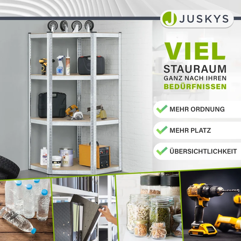 Eckregal Corner Easy 160 x 75 x 40-75 cm