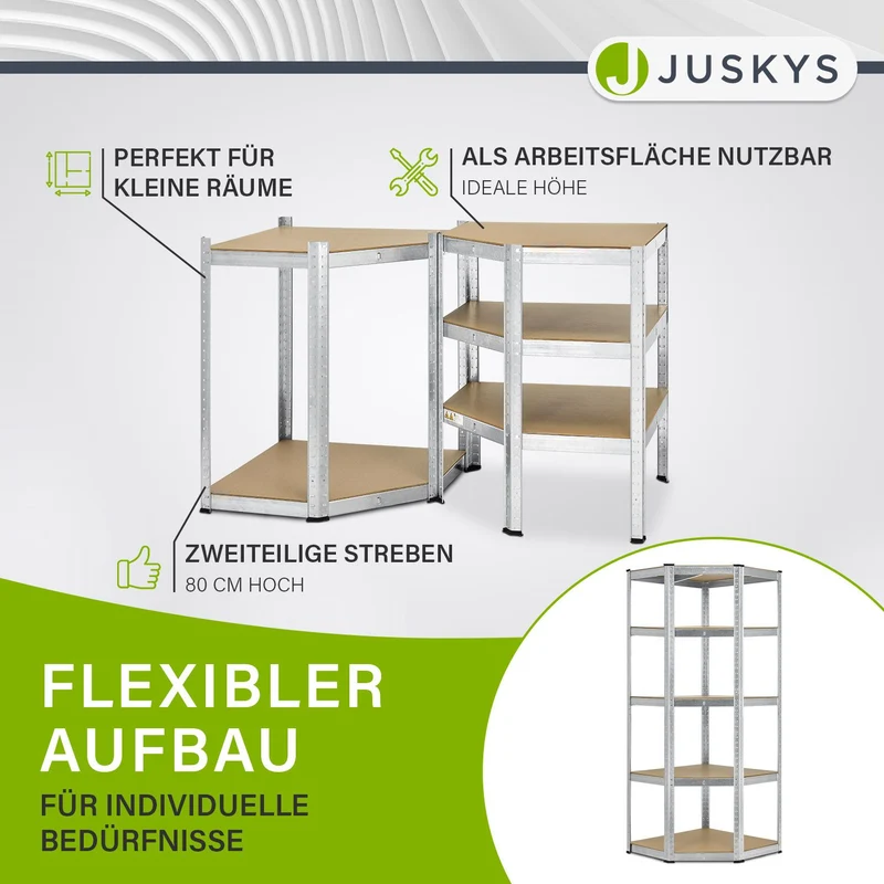 Eckregal Corner Basic 180 x 70 x 40 cm