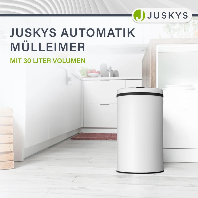 Runder Mülleimer mit Sensor