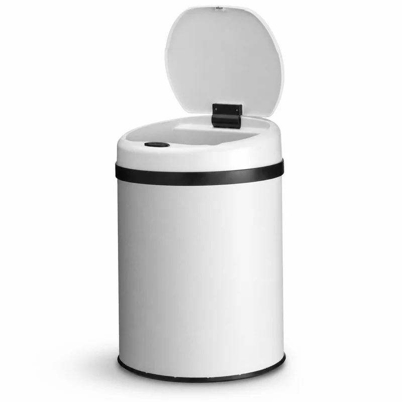 Runder Mülleimer mit Sensor