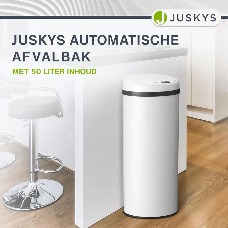 Runder Mülleimer mit Sensor