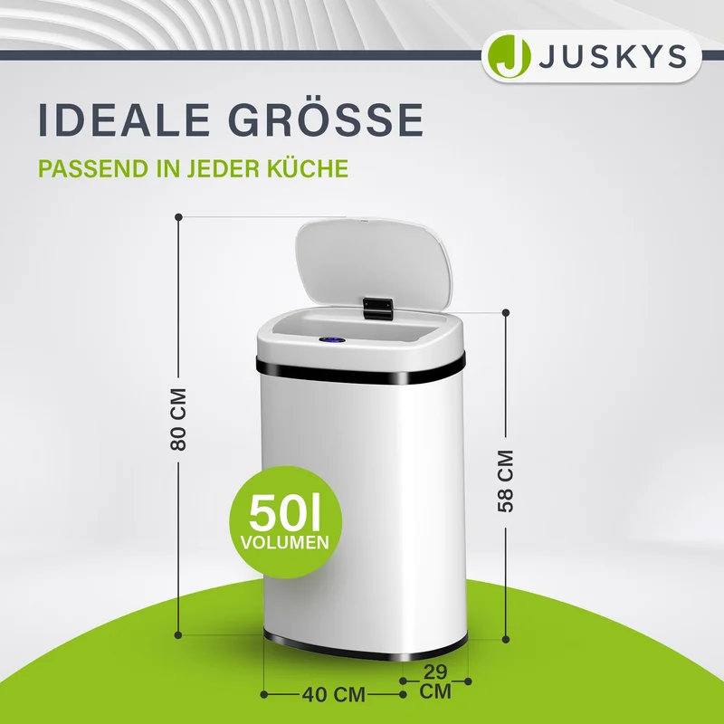 Rechteckiger Mülleimer mit Sensor