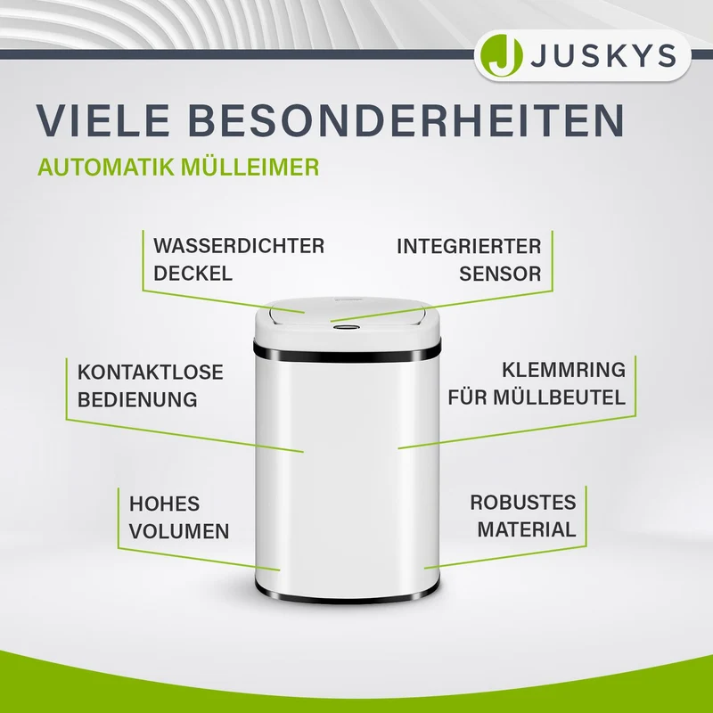 Rechteckiger Mülleimer mit Sensor