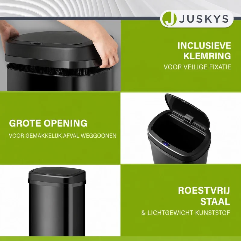 Rechteckiger Mülleimer mit Sensor