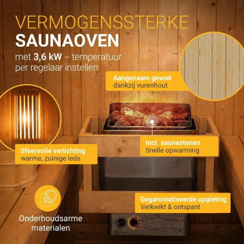 Fasssauna Spitzbergen mit Saunaofen