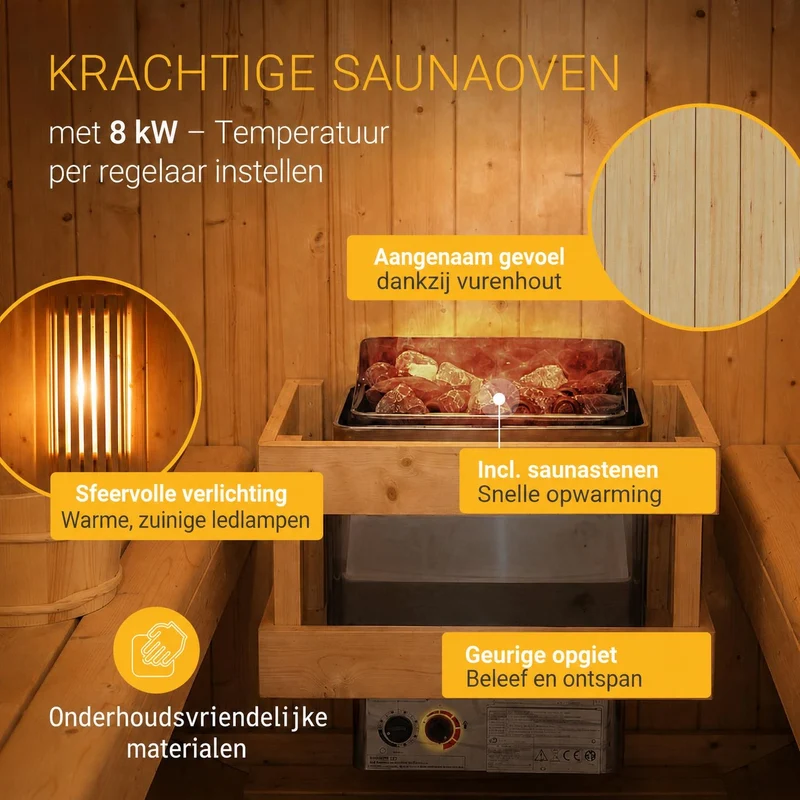 Fasssauna Spitzbergen mit Saunaofen