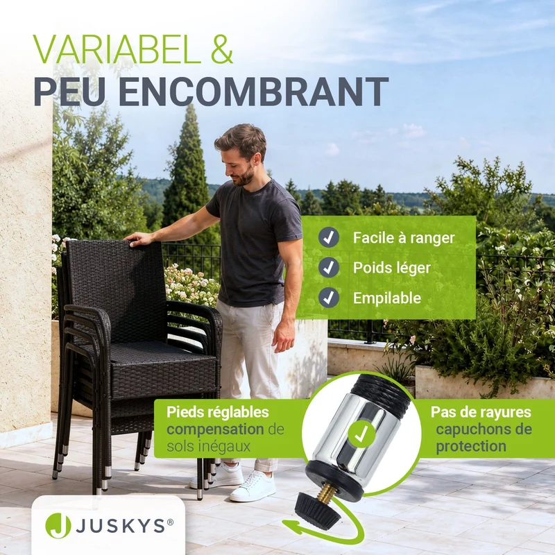 Polyrattan Gartenstühle Yoro