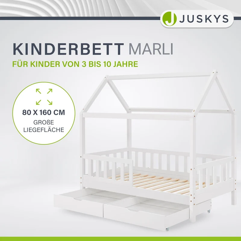 Kinderbett Marli 80 x 160 cm mit Bettkasten