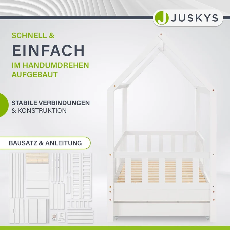 Kinderbett Marli 80 x 160 cm mit Bettkasten