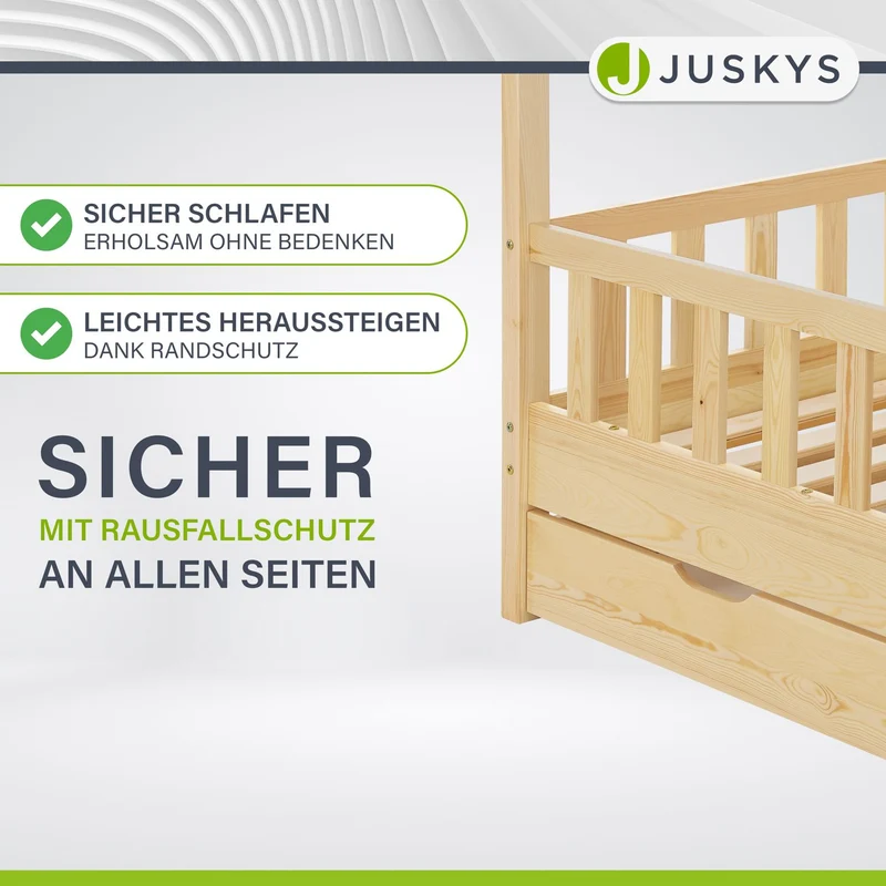 Kinderbett Marli 80 x 160 cm mit Bettkasten