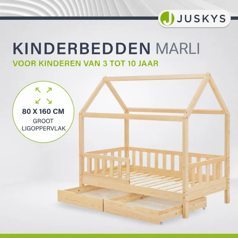 Kinderbett Marli 80 x 160 cm mit Bettkasten