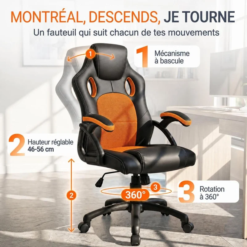 Racing Schreibtischstuhl Montreal