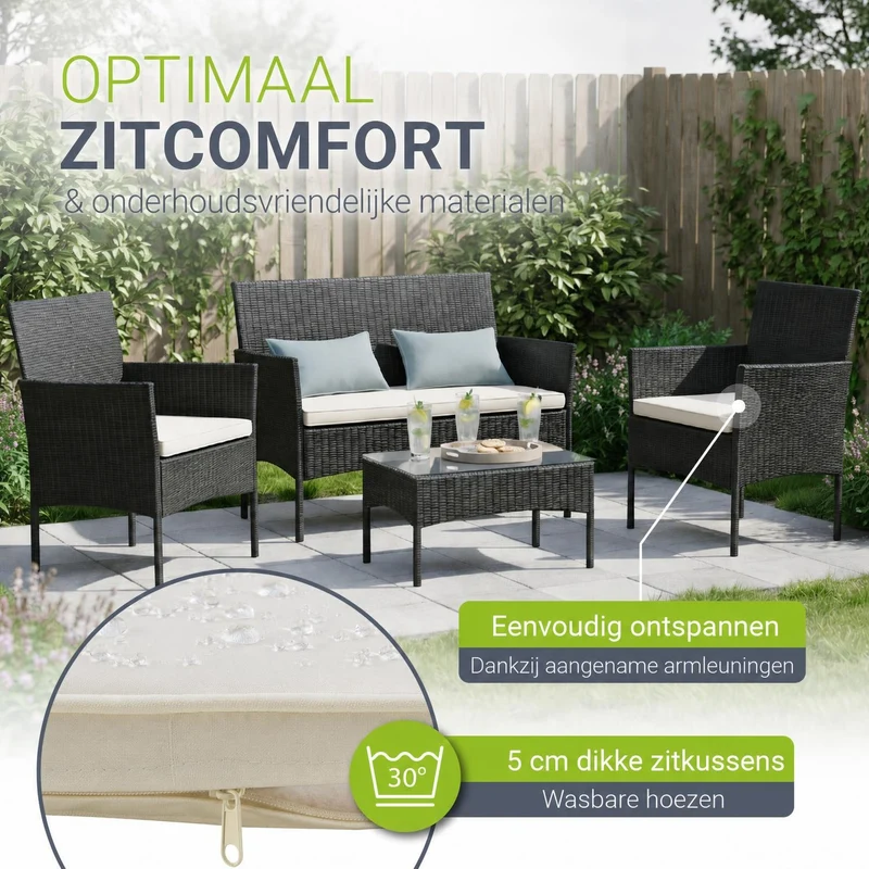 Polyrattan Sitzgruppe Fort Myers