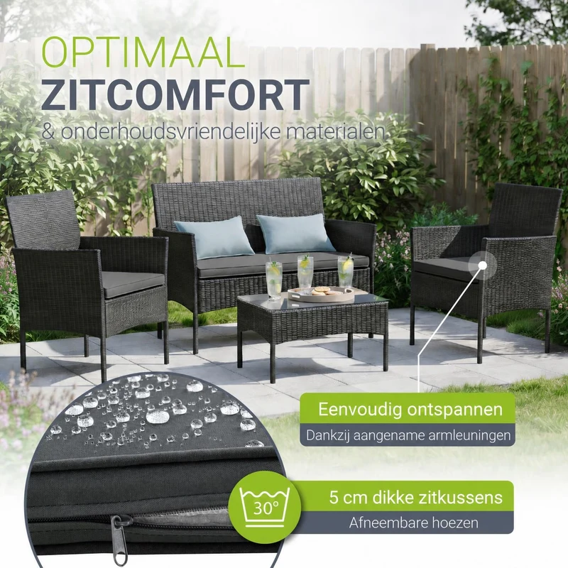 Polyrattan Sitzgruppe Fort Myers