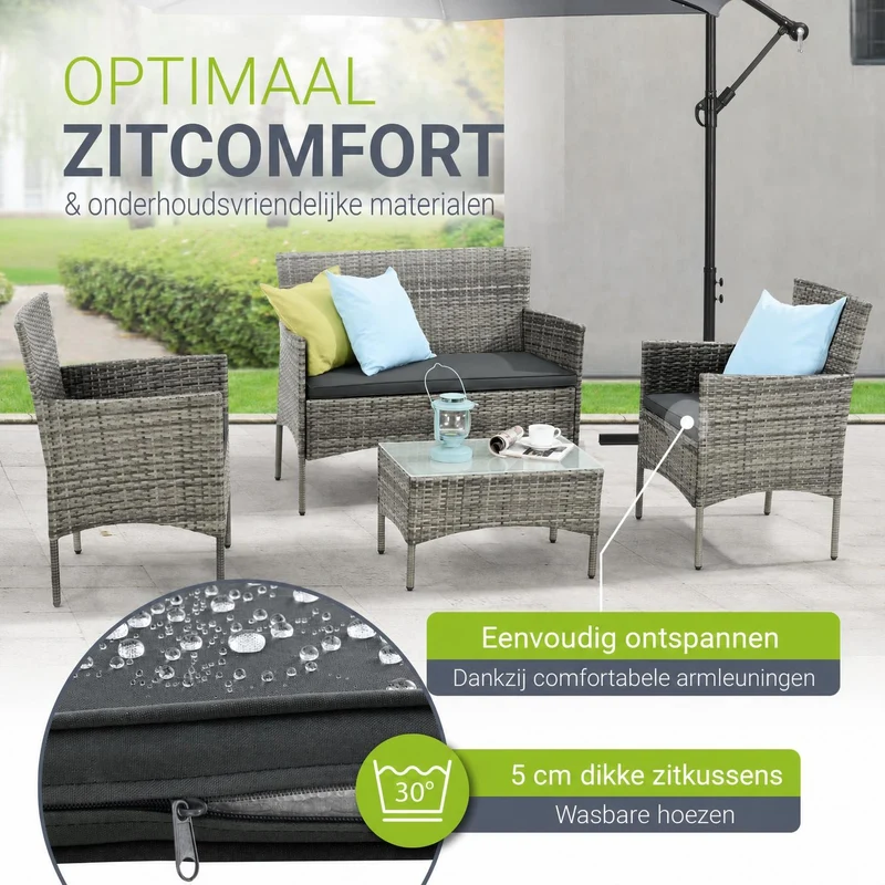 Polyrattan Sitzgruppe Fort Myers