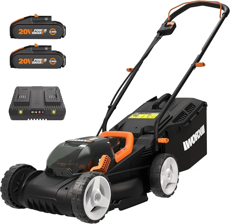WORX 40V Akku-Rasenmäher WG779E inkl. 2 x 2,5Ah Akku u. Ladegerät 34 cm
