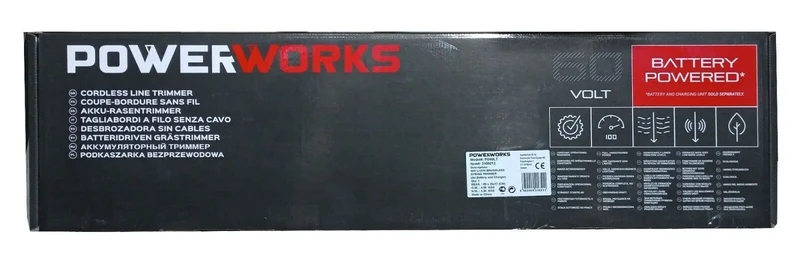 Powerworks Akku-Rasentrimmer PD60LT ohne Akku, ohne Ladegerät greenworks