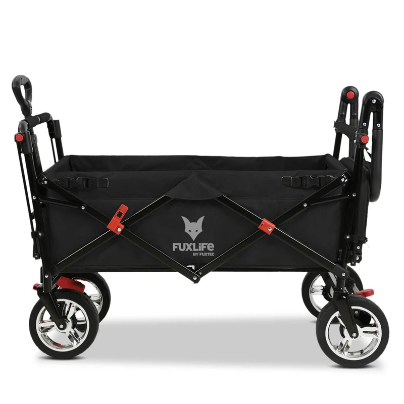 FUXTEC Bollerwagen FX-CT800 mit UV-geschütztem Sonnendach,Schiebegriff & Innenraumverlängerung