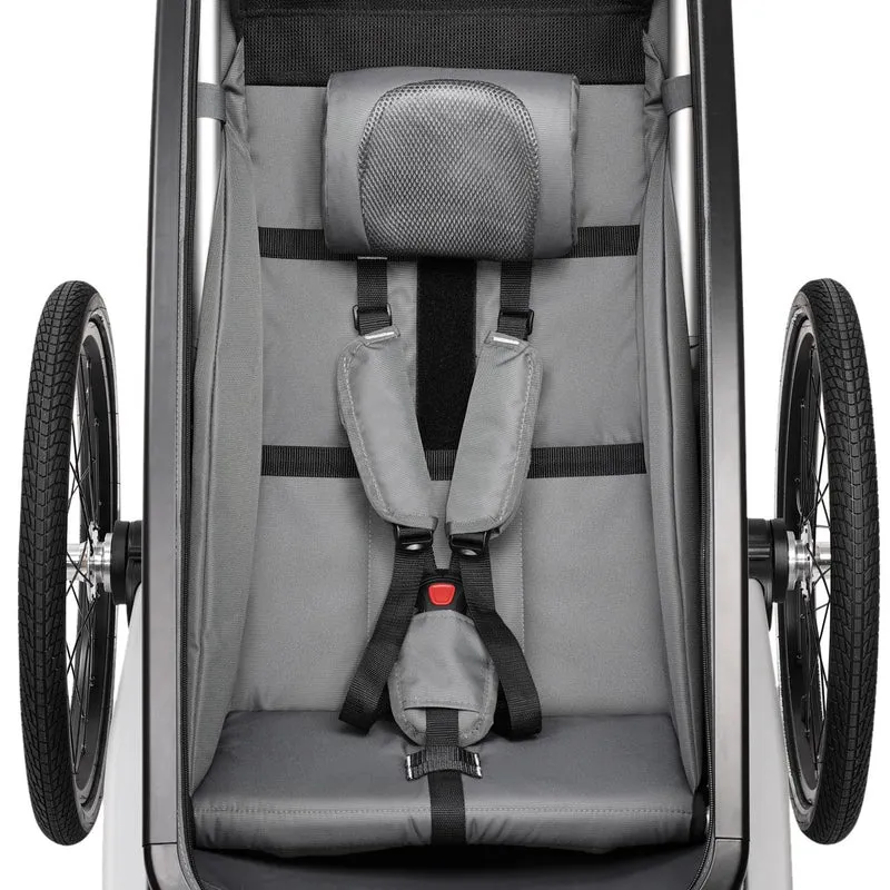 FUXTEC Fahrradanhänger FX-FA1S schwarz mit Joggerrad