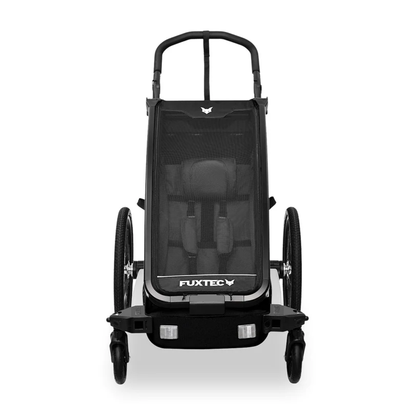 FUXTEC Fahrradanhänger FX-FA1S schwarz mit Joggerrad
