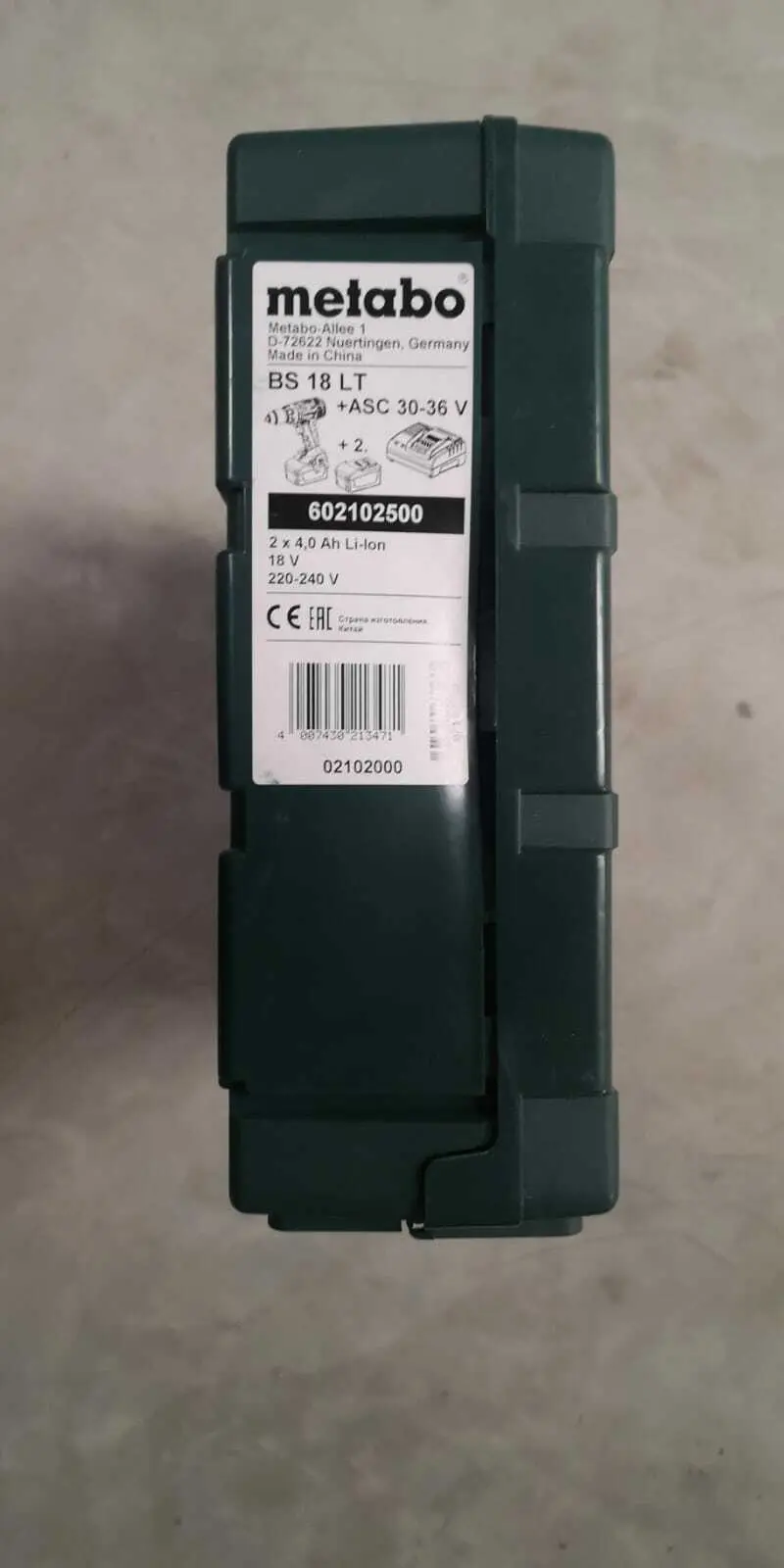 METABO Akku-Bohrschrauber BS 18 LT 2x 4,0Ah Akkus im Koffer