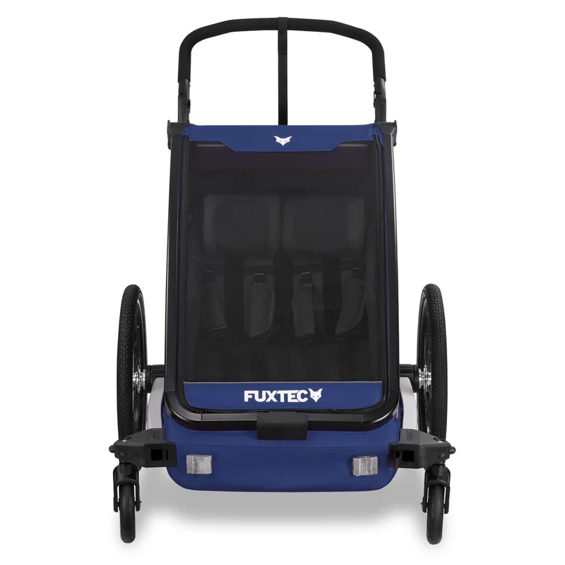 FUXTEC Fahrradanhänger/Jogger FX-FA1-SET-BLAU mit Jogger-Rad