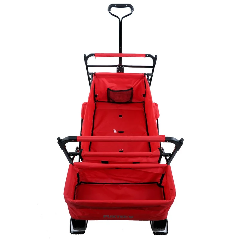B-WARE FUXTEC Bollerwagen Rot mit Sonnendach JW-76CR