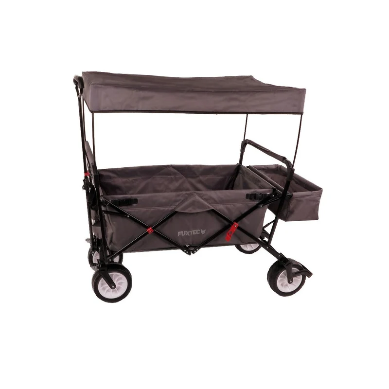 B-WARE FUXTEC Bollerwagen GRAU mit Sonnendach JW-76CG
