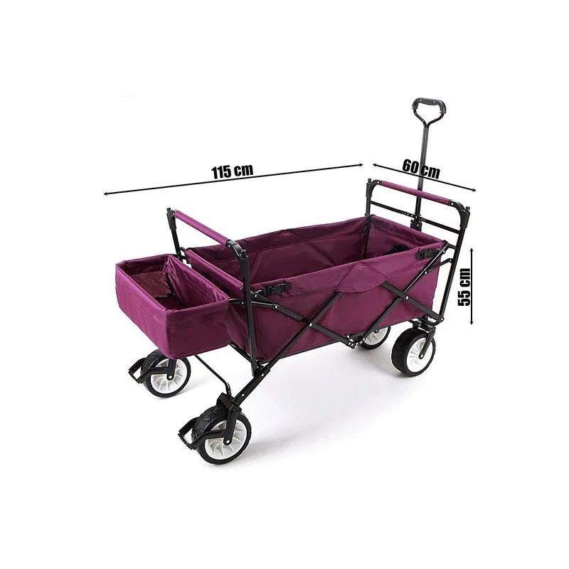 B-WARE FUXTEC Bollerwagen GRAU mit Sonnendach JW-76CG
