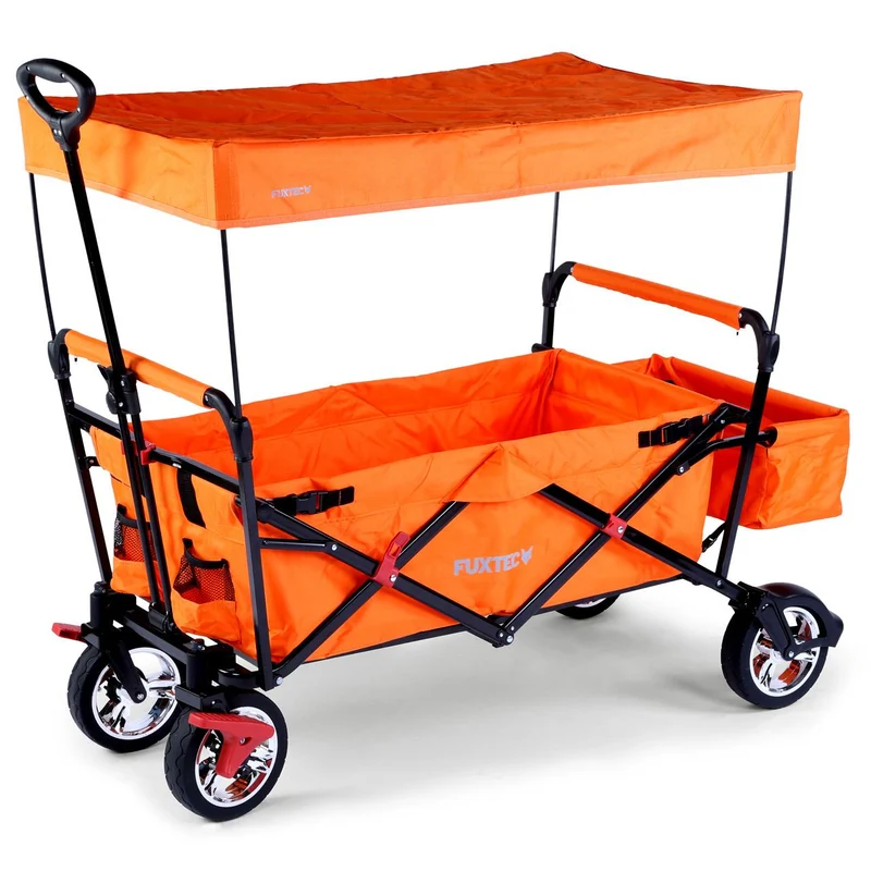 B-WARE FUXTEC Bollerwagen FX-CT500 mit Sonnendach ORANGE