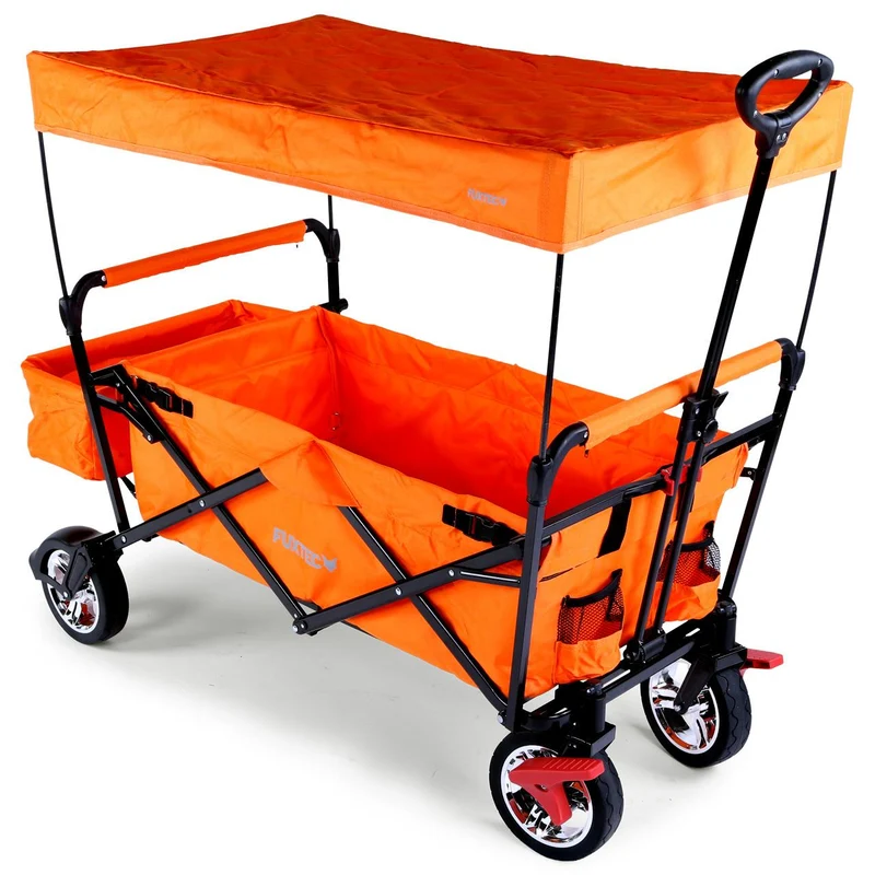 B-WARE FUXTEC Bollerwagen FX-CT500 mit Sonnendach ORANGE