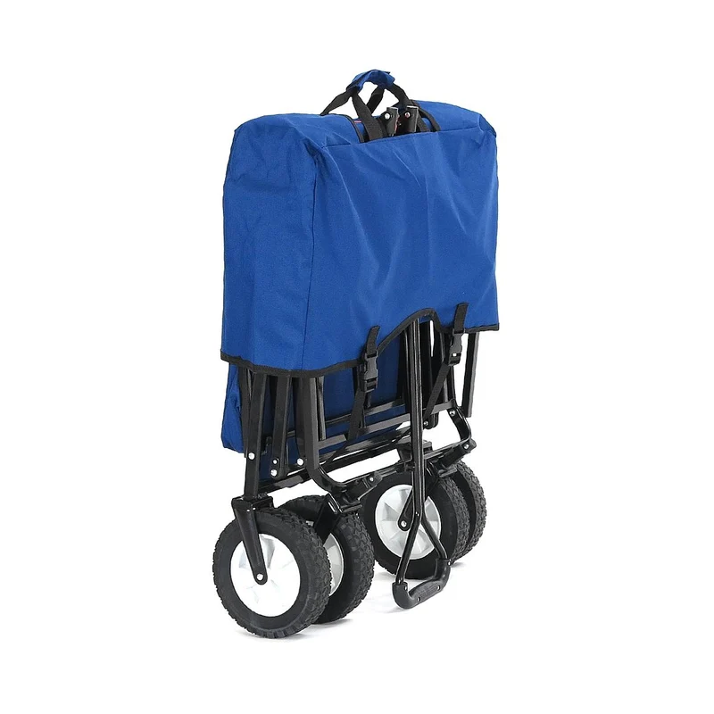 B-WARE FUXTEC Bollerwagen JW-76AN NAVY BLAU mit Sonnendach